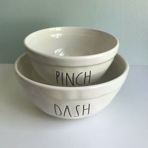 Rae Dunn Large Letter PINCH & DASH Mixing Bowls
